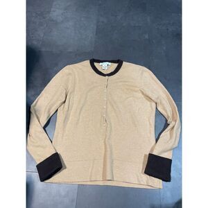 Wendy B 100% Cashmere‎ Cardigan Sweater Button-Up Contrast Trim C-15